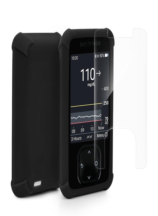 يو شير متوافق مع جهاز استقبال Dexcom G7، طقم غطاء سيليكون وفيلم TPU، مجموعة حماية كاملة مع غطاء واقٍ وواقي شاشة عالي الدقة لجهاز Dexcom G7، مقاوم لبصمات الأصابع، سهل التركيب - Image 1